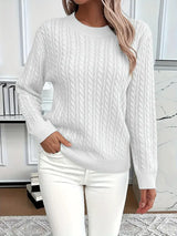 Esther | Women's Long Sleeve Cable Knit Sweater - Image 7