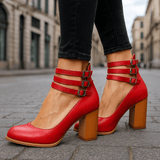Women's Ankle Strap Heels | Sturdy Block Heel