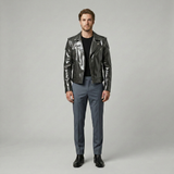 High-Gloss Moto Leather Jacket