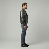High-Gloss Moto Leather Jacket