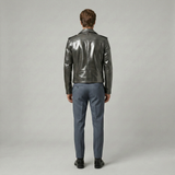 High-Gloss Moto Leather Jacket