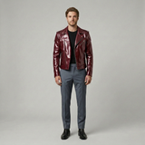 High-Gloss Moto Leather Jacket