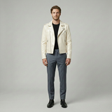 High-Gloss Moto Leather Jacket