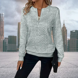 Women's Zip-Up Sweater | Relaxed Fit & Zip Detail