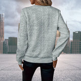 Penny | Women's Cable Knit Zip-Up Sweater - Image 11