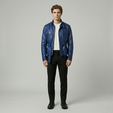 Structured Belted Leather Field Jacket