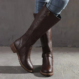 Women's Knee-High Boots | Buckle Detail & Grip Sole