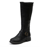 Women's Knee-High Boots | Buckle Detail & Grip Sole