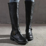 Women's Knee-High Boots | Buckle Detail & Grip Sole
