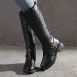 Women's Knee-High Boots | Buckle Detail & Grip Sole