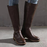 Women's Knee-High Boots | Buckle Detail & Grip Sole