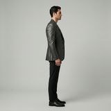 Tailored Leather Blazer Jacket