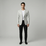 Tailored Leather Blazer Jacket