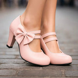 Women's Bow Heels | Comfortable Block Heel