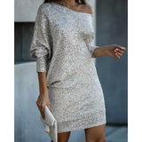Women's Sequin Party Dress | One-Shoulder & Sparkly 4
