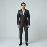 Asymmetric Leather Blazer
