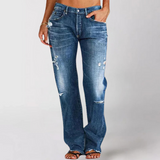 Women's Wide Leg Jeans | Relaxed Fit & Distressed for Everyday