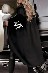 Women's Hooded Coat | Knit Sleeve Detail 4