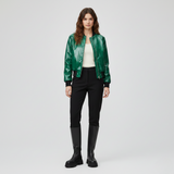 High-Gloss Bomber Jacket