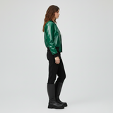 High-Gloss Bomber Jacket