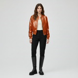 High-Gloss Bomber Jacket