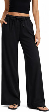 Women's Wide Leg Trousers | Crease Resistant & High Waisted 1