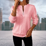 Penny | Women's Cable Knit Zip-Up Sweater - Image 4
