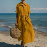 Women's Collared Shirt Dress | Comfortable Button-Front Design