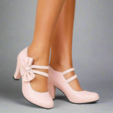 Women's Bow Heels | Comfortable Block Heel