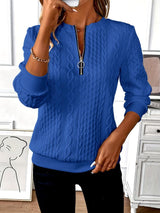 Women's Cable Knit Jumper | Zip Neckline & Cosy Warmth 9