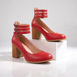 Women's Ankle Strap Heels | Sturdy Block Heel