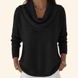 Women's Draped Collar Sweater | Relaxed Fit & All-Day Comfort 4