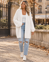 Women's Oversized Cardigan | Open Front & Long Sleeves 2