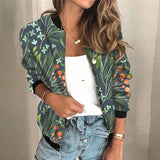 Leah | Women's Printed Zip-Up Bomber Jacket - Image 5