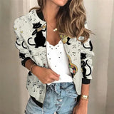 Leah | Women's Printed Zip-Up Bomber Jacket - Image 4