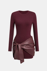 Brigitte – An elegant patchwork wrap dress 0