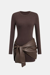Brigitte – An elegant patchwork wrap dress 5