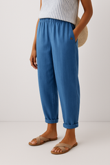 Women Wide Leg Pants Elastic Waist Casual Lightweight Pockets - Image 3