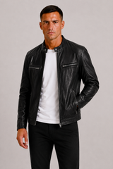 Men's Biker Jacket | Zip-Front & Structured Fit 5