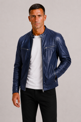 Men's Biker Jacket | Zip-Front & Structured Fit 11