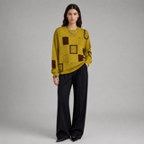 Women's Sweater | Geometric Knit & Round Neck