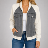 Women's Jacket | Denim Bomber & Raglan Sleeves