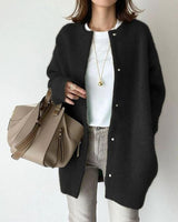 Chic Button-Down Women's Cardigan with Relaxed Fit | L&S 1