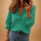 Clara – Ruffle-Neck Lightweight Blouse for Women 2
