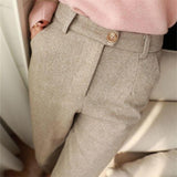 Denna | Men's Herringbone Pleated Pants 1