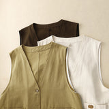 Emma – Women’s Relaxed Button Vest 1