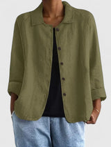 Grace | Women's Cotton Button-Front Light Jacket 6