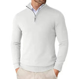 Harrington Oxford | Men's Slim Fit Quarter Zip Sweater 4