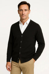 Harrington Oxford | Men's Cardigan Merino Wool V-Neck Classic Knitwear Harrington Oxford