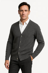 Harrington Oxford | Men's Cardigan Merino Wool V-Neck Classic Knitwear Harrington Oxford
